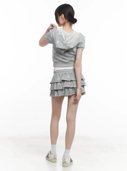 star-print-short-sleeve-hoodie-cu518