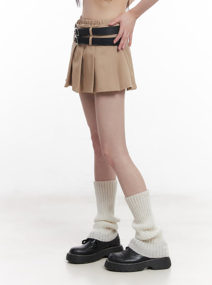 double-belt-pleated-mini-skirt-cu506