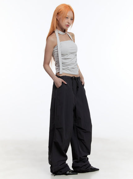 Nylon String Wide-Fit Pants CU502