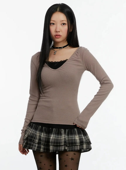 shirred-v-neck-top-id525