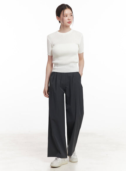 Essential Ribbed Knit Top IY513