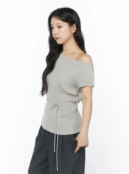 ribbed-off-shoulder-knit-top-and-scarf-set-cd805