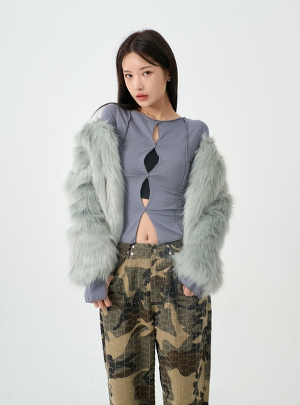 Fluffy Fur Jacket IO12