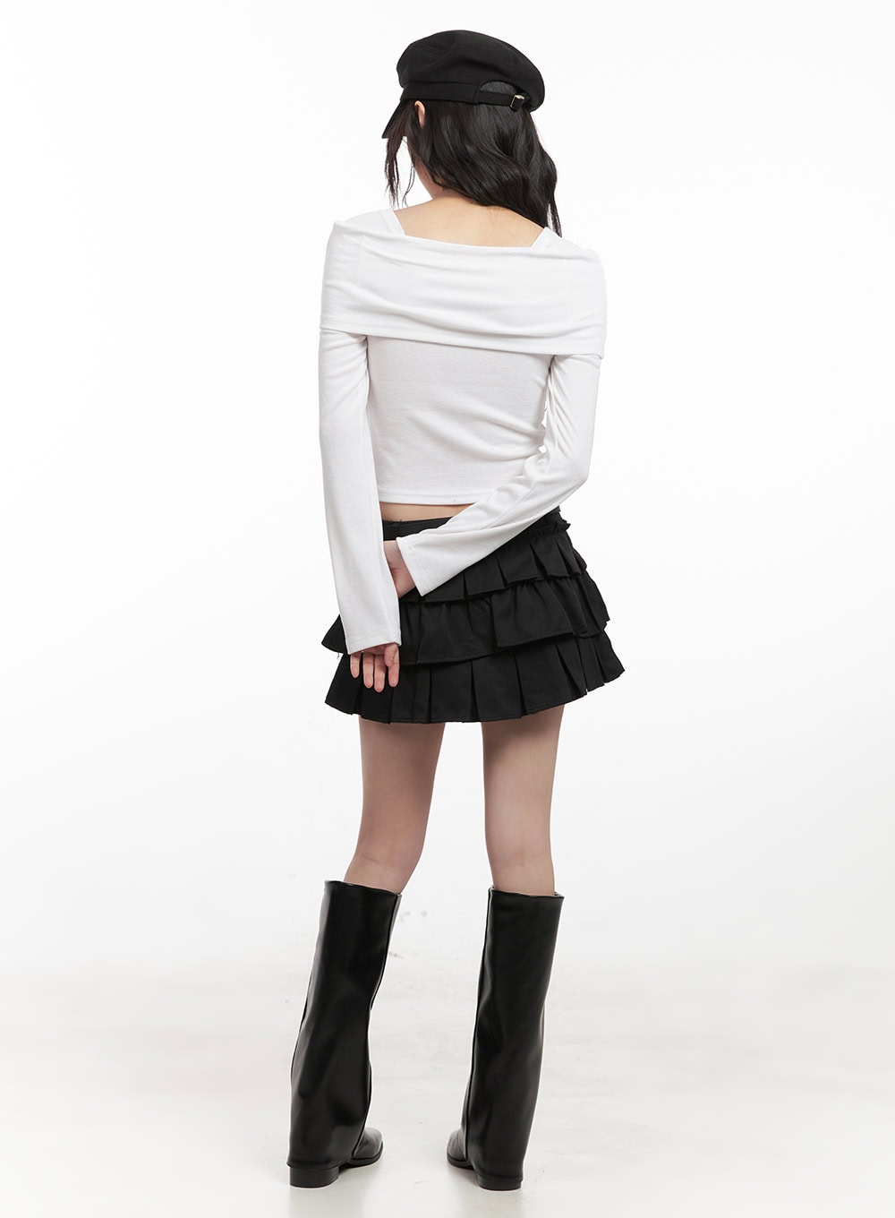 ruffle-pleated-mini-skirt-cj523