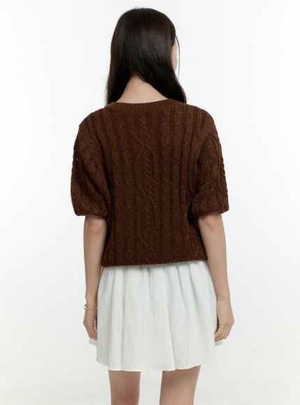 cable-knit-short-sleeve-cardigan-ol430