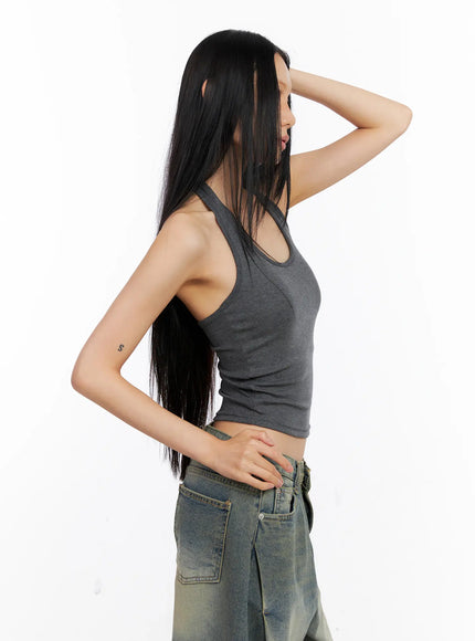 Basic Halter Crop Tank CL530