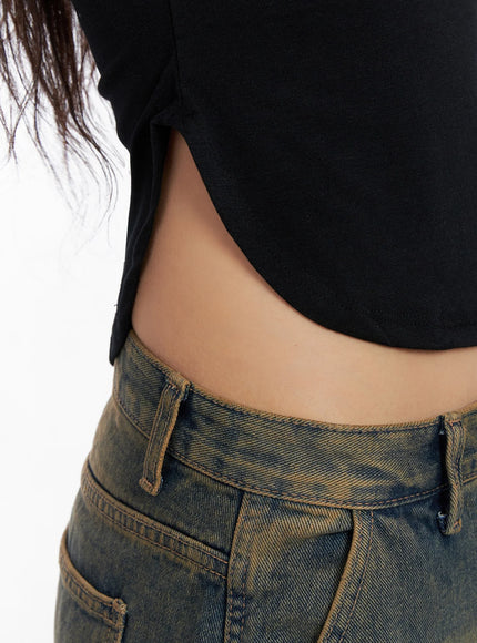 Long Sleeve Square Neck Top IS508