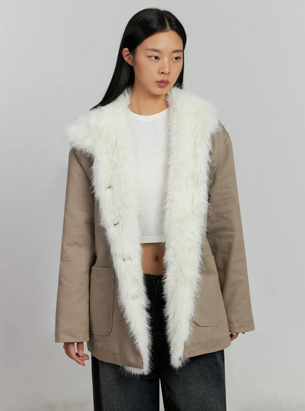 Faux Fur Trim Hunter Jacket IJ502