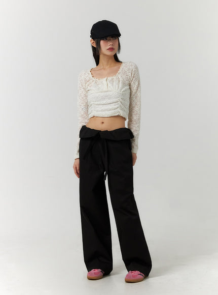 solid-detail-waist-straight-pants-cf406