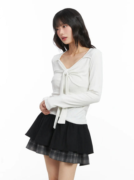 elegant-ribbon-long-sleeve-blouse-cd531