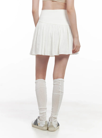 asymmetric-shirred-mini-skirt-cl524