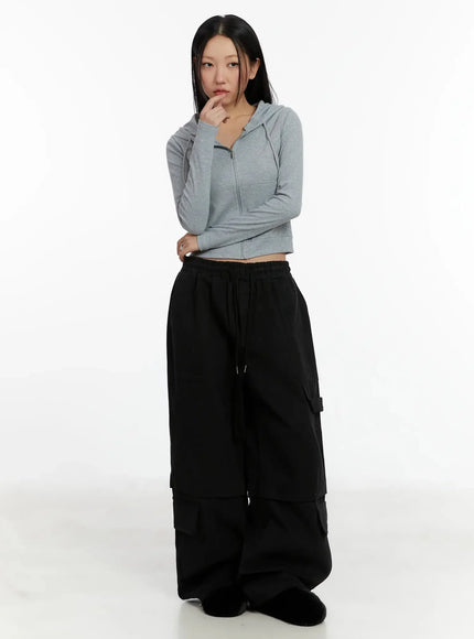 Baggy Drawstring Cargo Pants ID525
