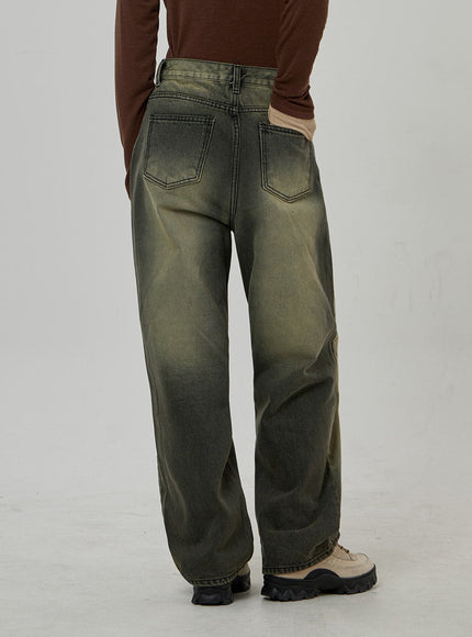 Vintage Washing Wide Leg Jeans CD26