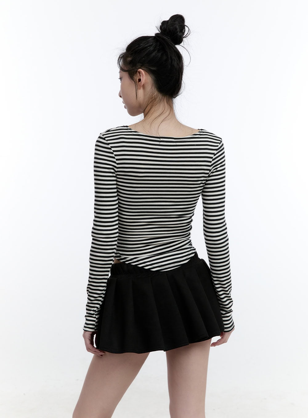 striped-slim-fit-buttoned-top-cj522