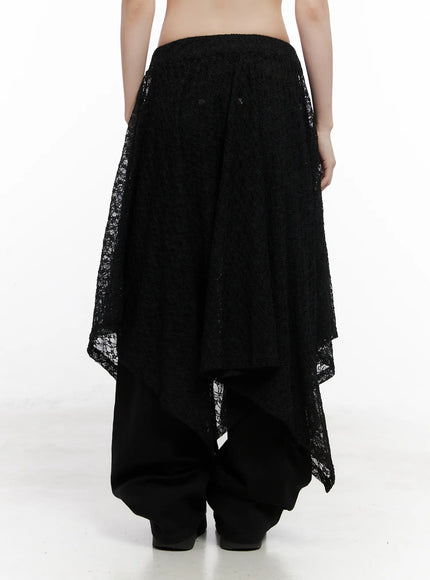 Layered Lace Maxi Skirt CN511