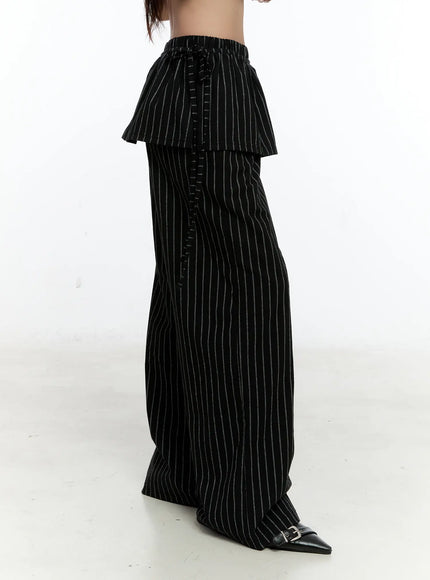striped-wrap-skirt-wide-leg-pants-cs517