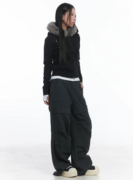 faux-fur-fleece-eyelet-crop-hoodie-cj514