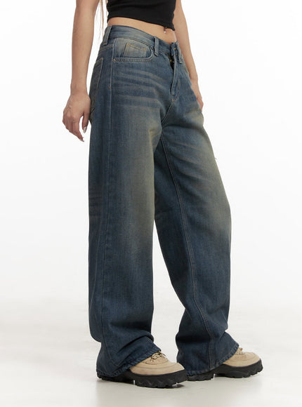 Michelle Washed Wide-Leg Jeans CJ508