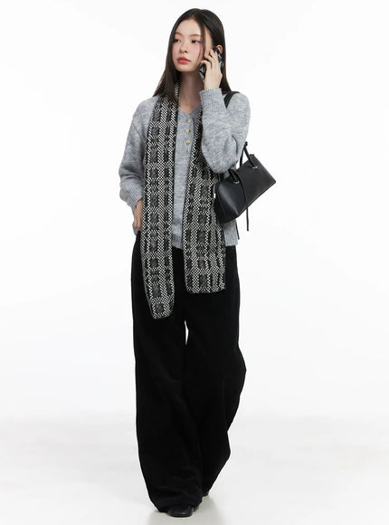 Soft Knit Henley Neck Sweater CJ507