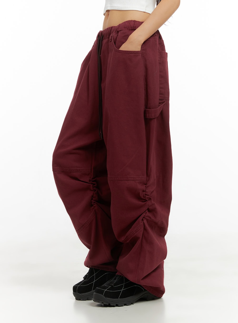 shirred-cotton-banded-pants-unisex-cg420