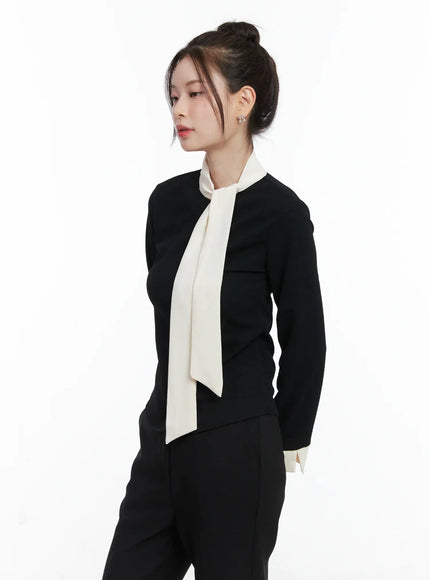 slim-fit-long-sleeve-scarf-blouse-cn519