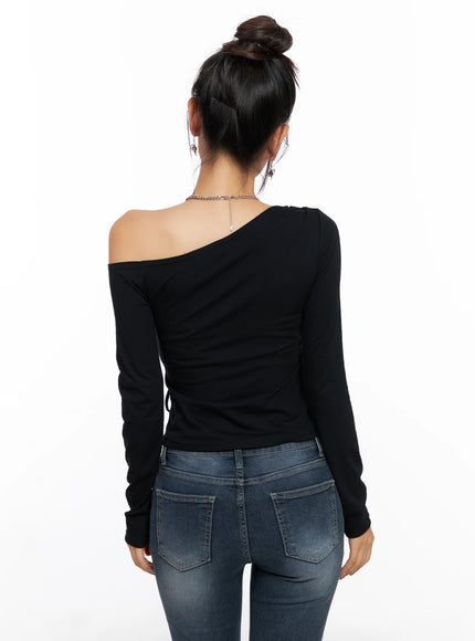 ribbon-one-shoulder-long-sleeve-top-co514