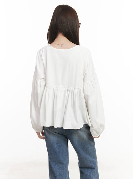 Loose-Fit Buttoned Blouse CM512