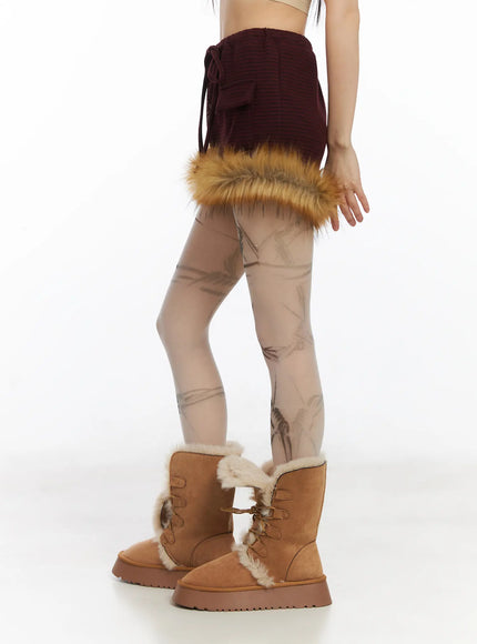 faux-fur-trim-mini-skirt-cd518