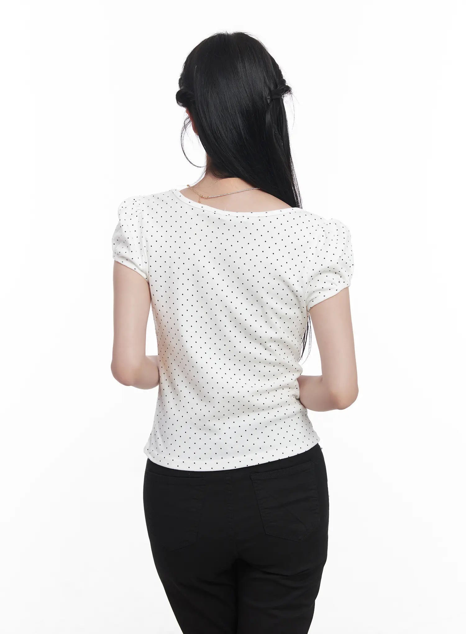 polka-dot-v-neck-tee-cu525