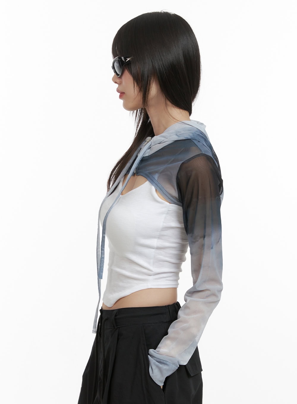 gradient-graphic-mesh-hooded-bolero-cy414