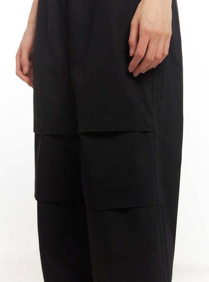 Wide-Fit Cotton Pintuck Trousers IM513