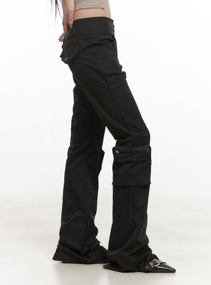 Cargo Low-Waist Bootcut Pants CJ516