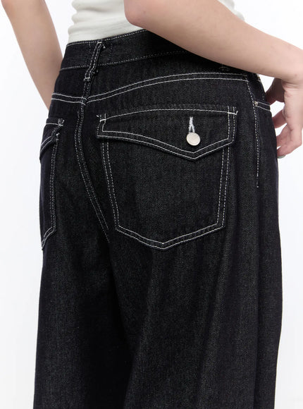 Aishlinn Wide Leg Roll-Up Jeans CA521