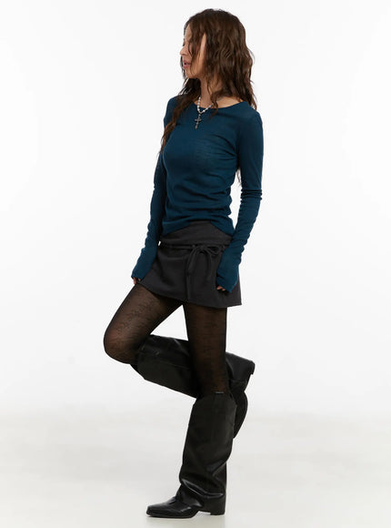 belted-cotton-mini-skirt-cd517