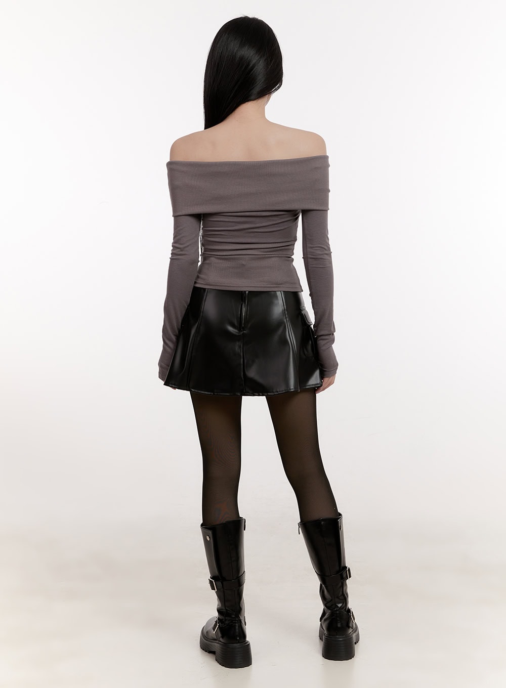 ribbon-corset-off-shoulder-long-sleeve-top-cj529