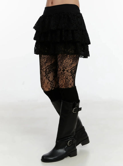 Lace Tiered Skirt ID525