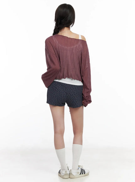 floral-print-banded-shorts-cm527