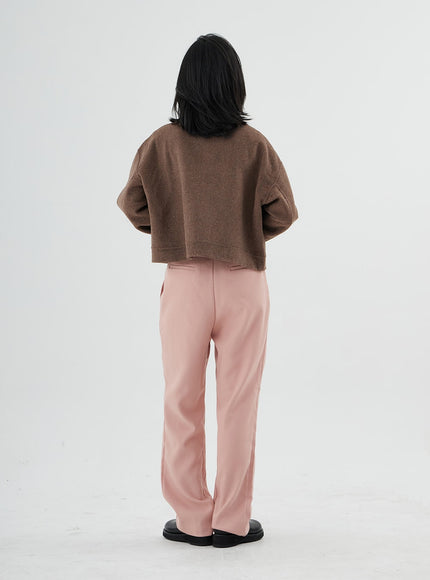 Hidden Button Short Coat ON07