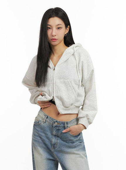 Oversized Zip-Up Hoodie IJ503