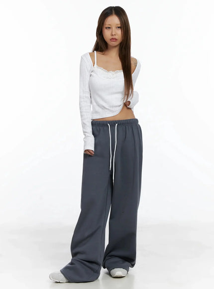 Thermal Wide-Leg Sweatpants IN528