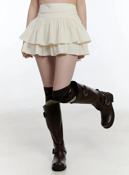 Layered Ruffle Skirt Pants ID526