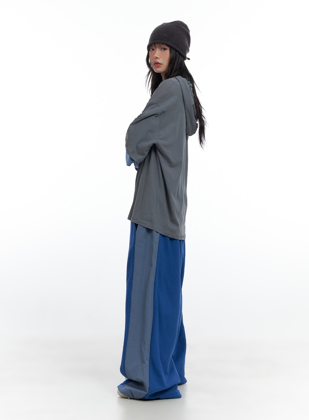 banded-mixed-color-nylon-sweatpants-cs420