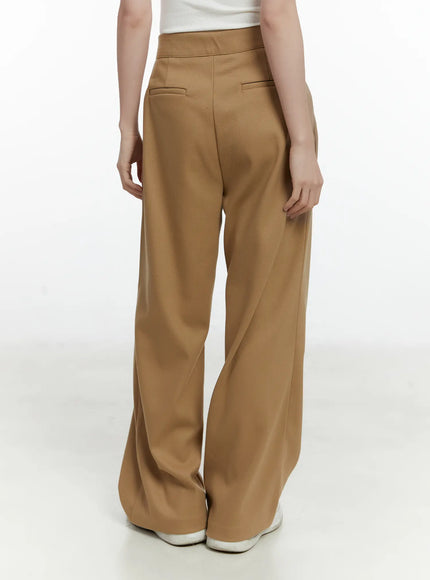 Pintuck Wide-Leg Trousers F502