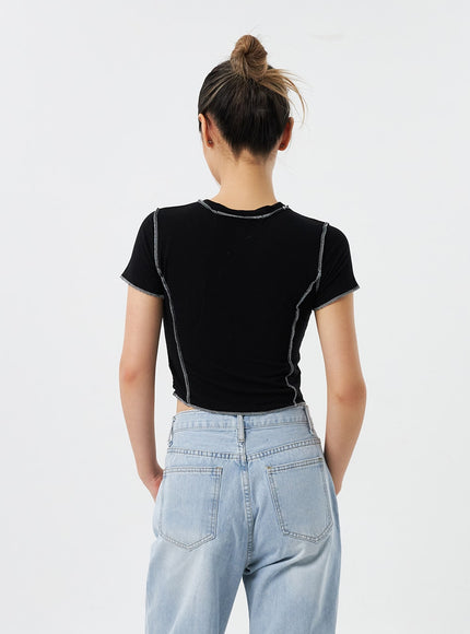 Stitch Cropped Tee CY308