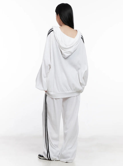 Waffle Knit Track Hoodie CG525