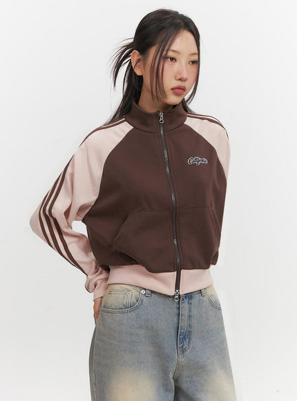 Cozy Embroidered Zip-Up Sweatshirt IF511