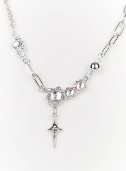 Crystal Chain Link Necklace IO527