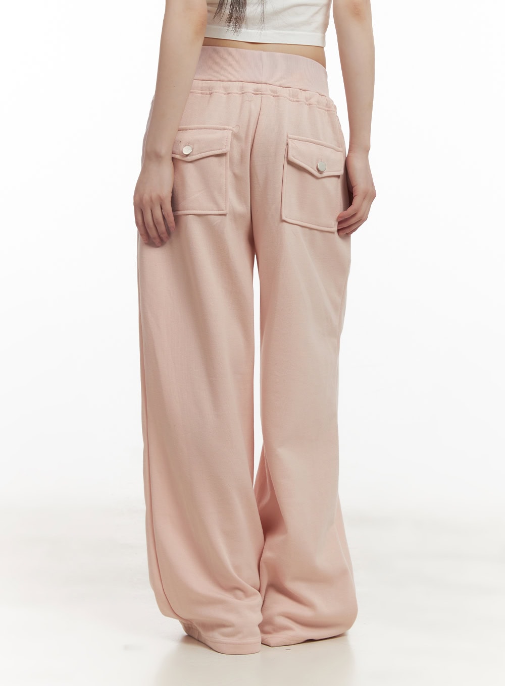 Chic High-Waisted Wide-Leg Sweatpants CF518