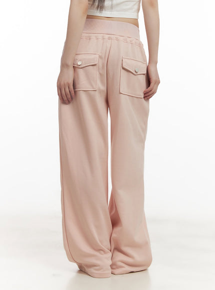 Chic High-Waisted Wide-Leg Sweatpants CF518