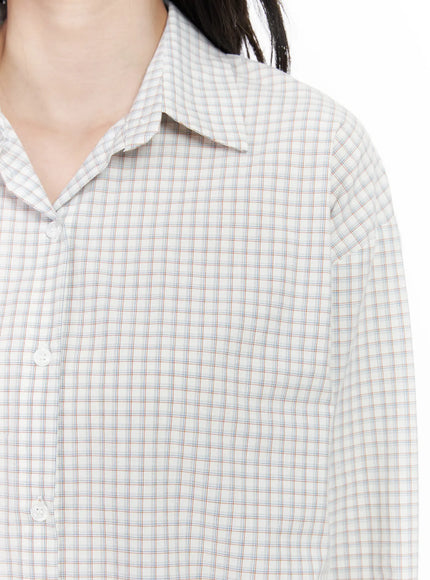 Cotton Check Button Shirt IM524